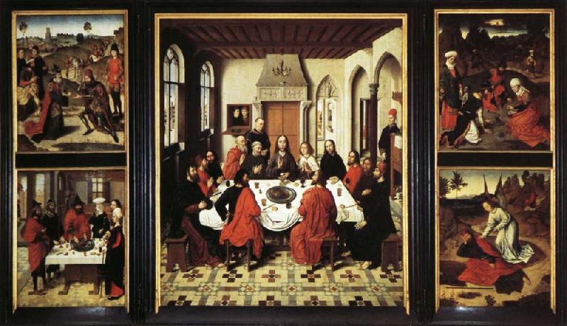 Dieric Bouts Last Supper Triptych oil painting image